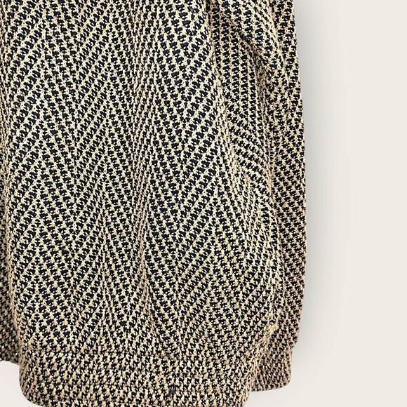 Alfred‎ Dunner Womens Jacket Sz 16 Black Gold Zip Front Tweed Vtg 80s Classicore - Picture 8 of 13